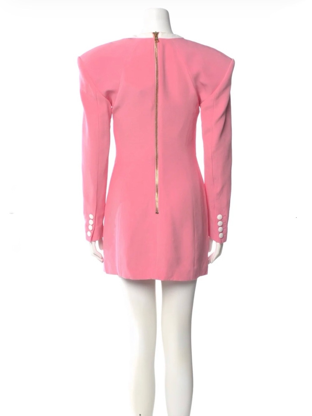 Pink and White 2021 Balmain Resort Blazer Dress - Picture 3 of 3